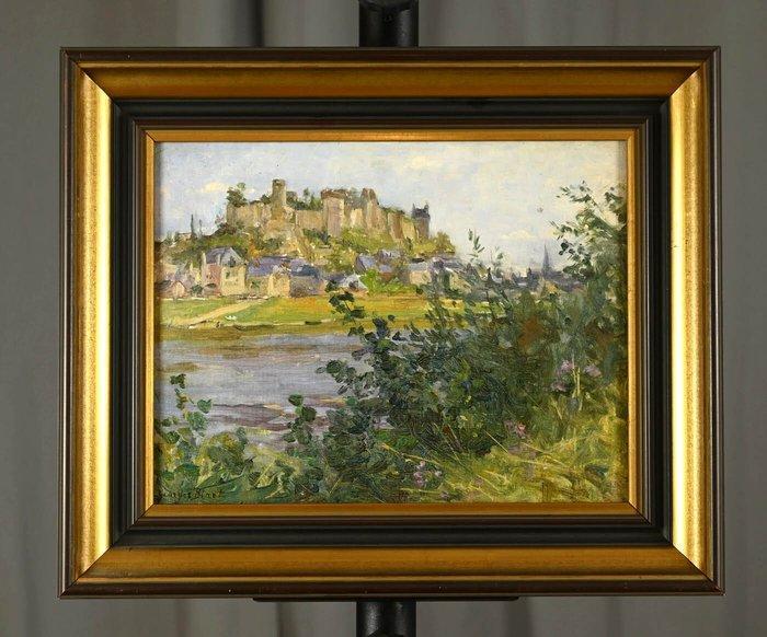 Georges Binet (1865-1949) - La forteresse Royale de Chinon, Antiek en Kunst, Kunst | Schilderijen | Klassiek