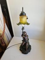 Lamp - Glas, Zinklegering, Antiek en Kunst
