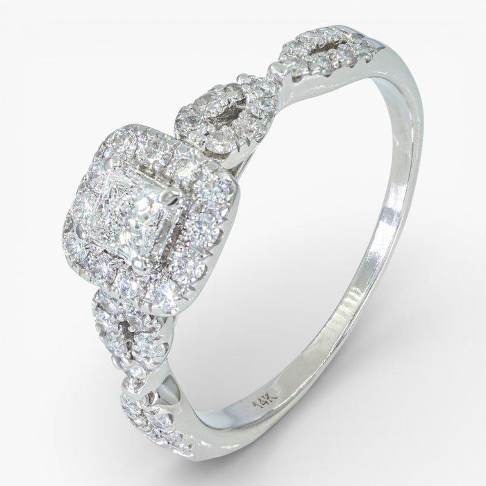 Zonder minimumprijs - Ring - 14 karaat IGI Antwerp, Witgoud, Sieraden, Tassen en Uiterlijk, Ringen