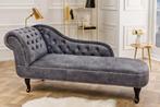 Design reclamaire CHESTERFIELD 170cm grijs gestructureerde, Huis en Inrichting, Ophalen of Verzenden, Nieuw