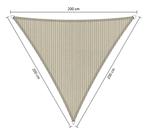 Schaduwdoek driehoek gelijkzijdig 2x2x2 Sahara sand, Tuin en Terras, Nieuw, Ophalen of Verzenden