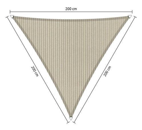 Schaduwdoek driehoek gelijkzijdig 2x2x2 Sahara sand, Tuin en Terras, Schaduwdoeken, Nieuw, Ophalen of Verzenden