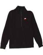 NIKE Mens Zip Neck Sweatshirt Jumper Small Black Cotton, Verzenden, Nieuw