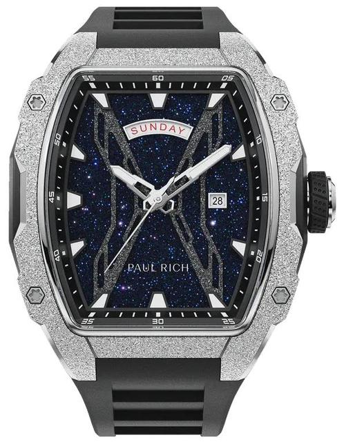 Paul Rich Astro Day & Date Abyss Silver FAS12 horloge 42.5, Sieraden, Tassen en Uiterlijk, Horloges | Heren, Staal, Nieuw, Staal