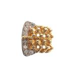 Grote gouden ring met zirconia | Riem (zegelring, riem gesp), Sieraden, Tassen en Uiterlijk, Ringen, Gebruikt, Overige kleuren