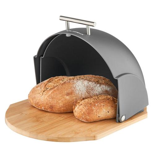 Florina Helmet moderne zwarte broodtrommel met rolklep, Huis en Inrichting, Keuken | Keukenbenodigdheden, Ophalen of Verzenden
