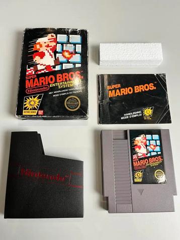 NES- Super Mario Bros. (5 screw) (Boxed CIB) beschikbaar voor biedingen