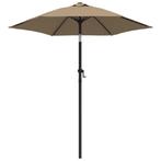 Aluminium Parasol Taupe 200x224 | OP = OP | 51% Korting, Tuin en Terras, Kantelbaar, Nieuw, Stokparasol, 2 tot 3 meter