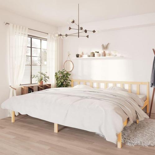 vidaXL Bedframe massief grenenhout 180x200 cm, Huis en Inrichting, Slaapkamer | Bedden, 80 cm, 200 cm, Bruin, Eenpersoons, Nieuw