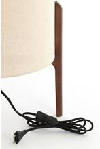 2dekans | Light & Living Tafellamp Litto - Donkerbruin Hout, Huis en Inrichting, Lampen | Tafellampen, Ophalen of Verzenden, Zo goed als nieuw