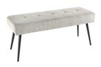 Design bank BOUTIQUE 100cm lichtgrijs koord zwart metalen, Huis en Inrichting, Ophalen of Verzenden, Nieuw