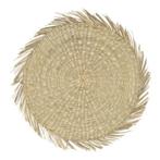 zeegras placemat rond naturel franjes 38cm, Huis en Inrichting, Woonaccessoires | Overige, Verzenden, Nieuw