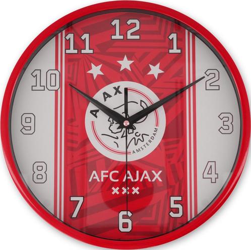 Kingdo Ajax Wandklok Lijnen, Sport en Fitness, Voetbal, Nieuw, Verzenden