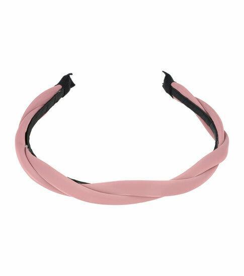 Haarband Diadeem 1,5cm – Gedraaid Rubberlook – Roze, Sieraden, Tassen en Uiterlijk, Uiterlijk | Haarverzorging