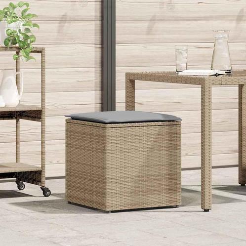 vidaXL Kussenbox met opslag Beige 50 x 50 x 50 cm poly, Tuin en Terras, Overige Tuin en Terras, Nieuw, Verzenden