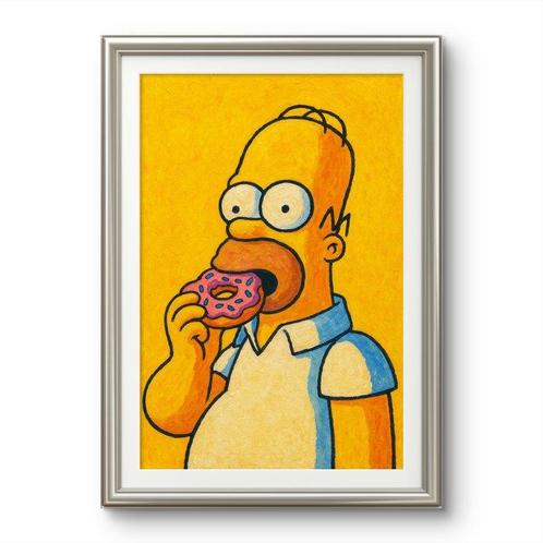 Assunta S. - Homer Simpson - Homers sweet moment, Antiek en Kunst, Kunst | Schilderijen | Modern
