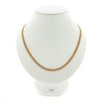 Gouden galleriedraad schakelketting | 46,5 cm, Sieraden, Tassen en Uiterlijk, Kettingen, Ophalen of Verzenden, Gebruikt, Overige kleuren