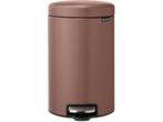 Brabantia NewIcon - Prullenbak - 12 liter - Satin Taupe, Huis en Inrichting, Woonaccessoires | Prullenbakken, Verzenden, Zo goed als nieuw