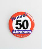 Button Verkeersbord 50 jaar Abraham van hett jaar!, Verzenden, Nieuw, Feestartikel