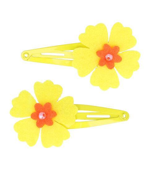 Haarspeld Klikklak Bloem Vilt Geel, Sieraden, Tassen en Uiterlijk, Uiterlijk | Haarverzorging, Verzenden