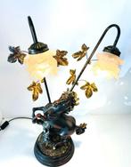 Tafellamp - Glas, Hars, Metaal, Antiek en Kunst, Curiosa en Brocante