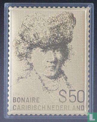Caribisch Nederland - Gouden Postzegel Rembrandt - 2019, Postzegels en Munten, Postzegels | Amerika, Postfris, Verzenden
