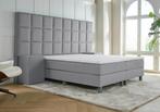 ACTIE! Boxspring Napoli 160 200 Grijs, Verzenden, 200 cm, 160 cm, Nieuw