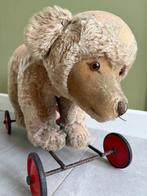 Steiff - Pluche dier Rollbär / Ride-on wheeled teddy bear -, Antiek en Kunst