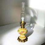 Petroleumlamp - Messing, Glas, Aardewerk - Geëlektrificeerde, Antiek en Kunst