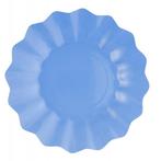 8x Zeeblauwe diepe wegwerp bordjes van karton 21 cm - Bord.., Ophalen of Verzenden, Nieuw