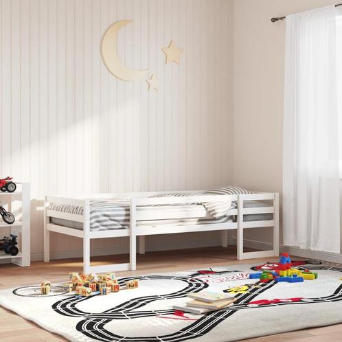 vidaXL Kinderbedframe massief grenenhout wit 80x200 cm, Huis en Inrichting, Slaapkamer | Bedden, 80 cm, 200 cm, Wit, Eenpersoons