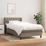 vidaXL Boxspring met matras stof taupe 90x190 cm, 90 cm, Eenpersoons, Verzenden, Nieuw