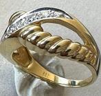 Ring - 14 karaat Geel goud - 0.15ct. tw. Diamant, Nieuw