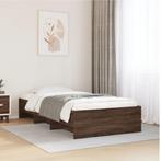 vidaXL Bedframe zonder matras bewerkt hout bruin eikenkleur, Huis en Inrichting, 90 cm, Eenpersoons, Bruin, Verzenden