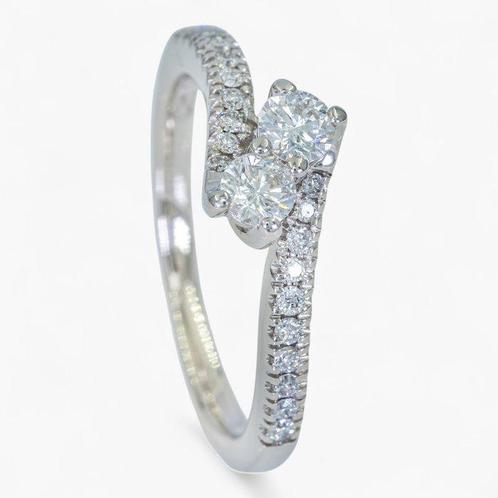 Zonder Minimumprijs - Ring - 14 karaat Witgoud, HRD -, Sieraden, Tassen en Uiterlijk, Ringen