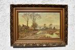 Belgische school (XX) - Herbstliche Dorflandschaft, Antiek en Kunst