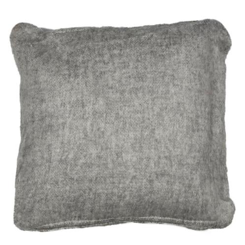 *kussen wol look rafel grijs/wit 45x45cm*, Huis en Inrichting, Woonaccessoires | Overige, Verzenden