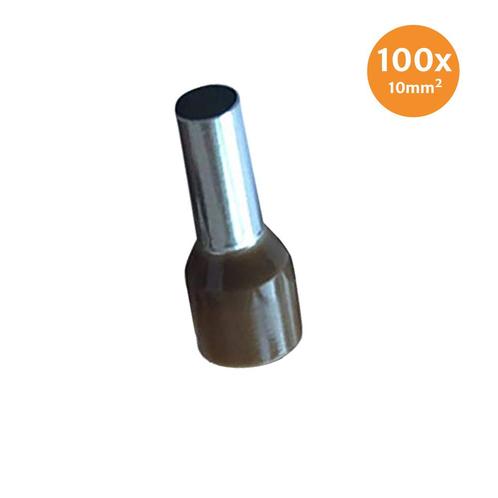 Adereindhuls Geïsoleerd 10mm² Bruin 100 stuks, Auto-onderdelen, Elektronica en Kabels, Nieuw, Ophalen of Verzenden