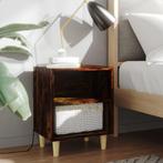 vidaXL Nachtkastjes 2 st met houten poten 40x30x50 cm, Huis en Inrichting, Slaapkamer | Nachtkastjes, Nieuw, Verzenden