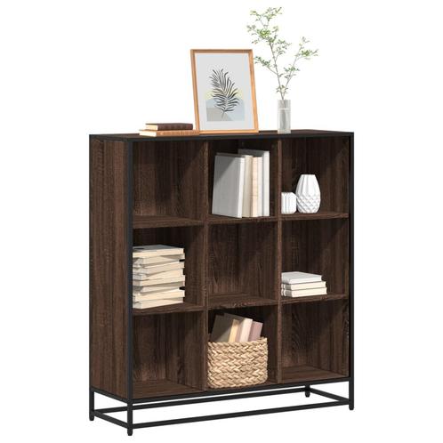vidaXL Boekenkast 97,5x33x107,5 cm bewerkt hout en metaal, Huis en Inrichting, Kasten | Boekenkasten, Nieuw, Overige houtsoorten