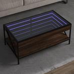 vidaXL Salontafel met Infinity LED 90x50x38 cm bruin, Huis en Inrichting, Tafels | Salontafels, 50 tot 100 cm, Verzenden, Nieuw
