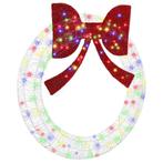 vidaXL Krans met 150 LED Multikleur 120 cm Acryl, Diversen, Kerst, Verzenden, Nieuw