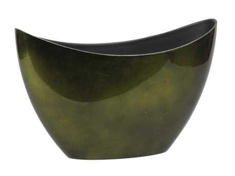 Bootschaal boot hoog 24x10*14cm. darkgreen donkergroen medi, Hobby en Vrije tijd, Knutselen, Nieuw, Ophalen of Verzenden
