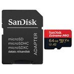 SANDISK 64GB MICROSD EXTREME PRO GEHEUGENKAART U3 A2 170MB/S, Nieuw