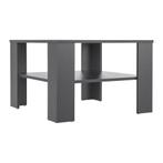 Houten Salontafel - 60 x 60 cm - Donkergrijs - 2 Niveaus, Huis en Inrichting, Tafels | Salontafels, Verzenden, Nieuw