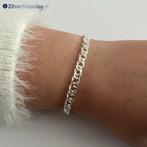 Zilveren dubbele gourmet rombo schakelarmband  5.8 mm breed, Verzenden, Nieuw, Zilver