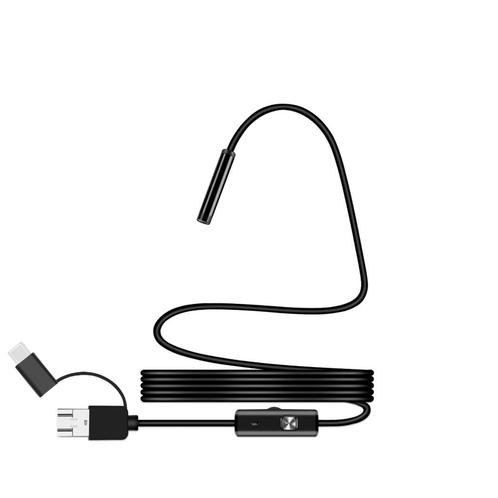 Endoscoop 2 meter - Micro USB + USB-C - Ø7mm - Android / Win, Doe-het-zelf en Verbouw, Overige Doe-het-zelf en Verbouw, Nieuw