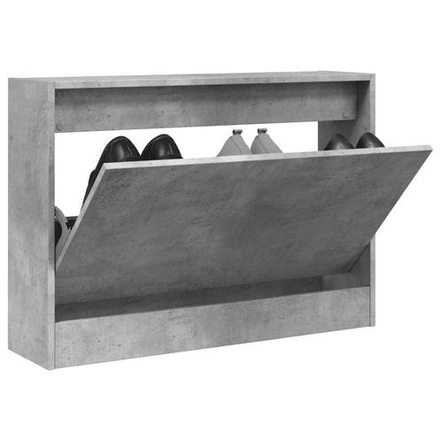 vidaXL Schoenenkast 80x21x57 cm bewerkt hout betongrijs, Huis en Inrichting, Kasten | Schoenenrekken, Nieuw, Verzenden