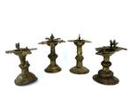 4 olielampen Chhattisgarh - Messing - India - 19e eeuw -