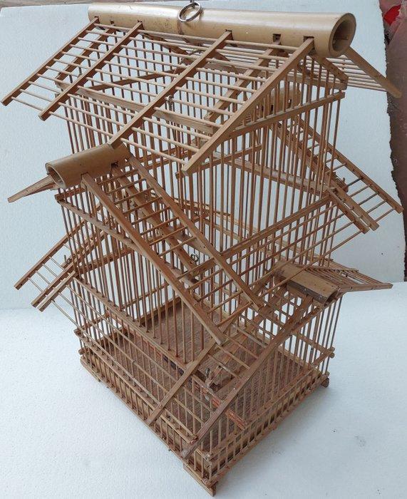 Geïnspireerd door de antieke stijl Vogelkooi - Bamboe, Antiek en Kunst, Curiosa en Brocante
